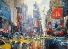 Nowy Jork. Time Square.Olej (50cm x 70 cm)  400 zł